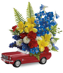 Teleflora's '65 Ford Mustang Bouquet  from Swindler and Sons Florists in Wilmington, OH